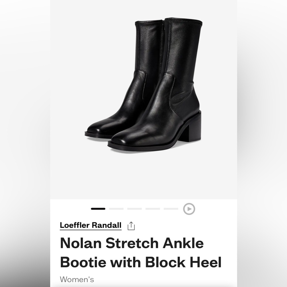 Nearly new Loeffler Randall Nolan Stretch Ankle Bootie With Block Heel. Size 9